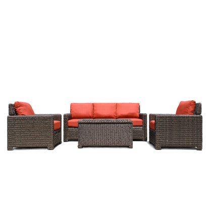 Laguna Point 4-Piece Wicker Outdoor Conversational Set - AURABAGS SHOP