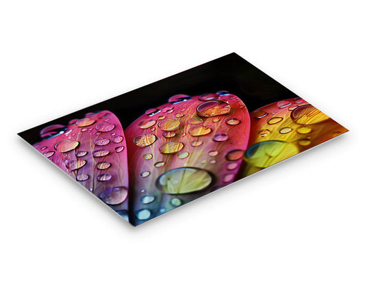 Metalldruck - Wassertropfen - Wandkunst