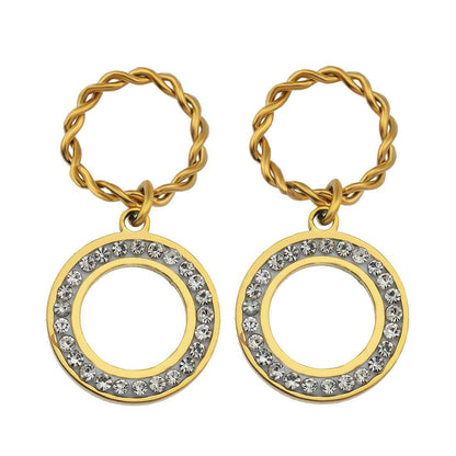 MAYA Pavé Zirconia Double Hoop Earrings