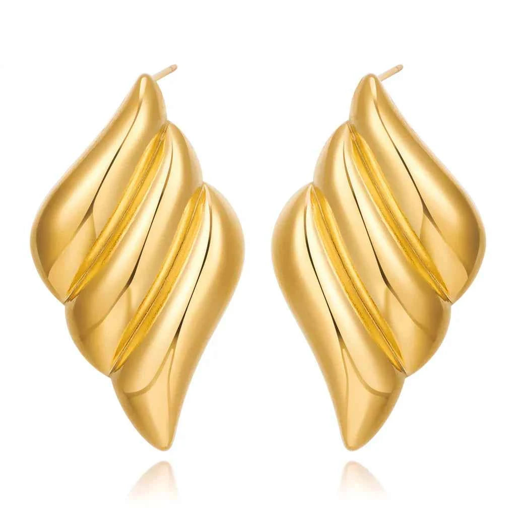 Triple Wing Gold Studs