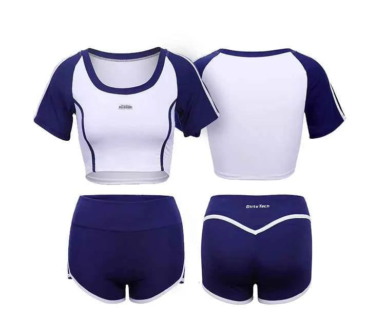 Anime Style 3-Piece Short Gymnastics Uniform Volleyball Sports Activewear