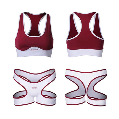 Anime Style 3-Piece Short Gymnastics Uniform Sports Tank Top with Sexy Cutout Shorts