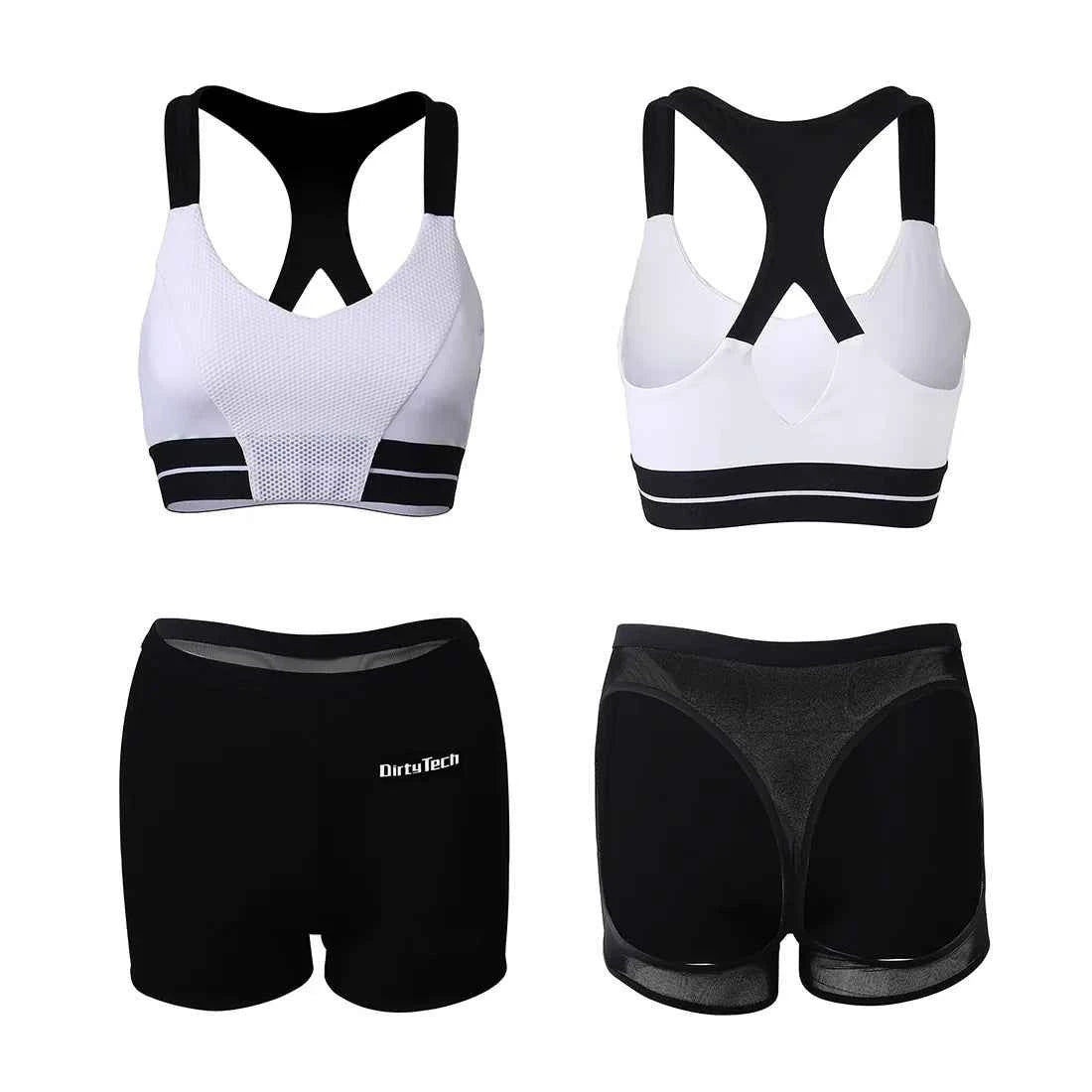 Anime Style 2-Piece Short Gymnastics Uniform Sports Tank Top with Sexy Cutout Shorts