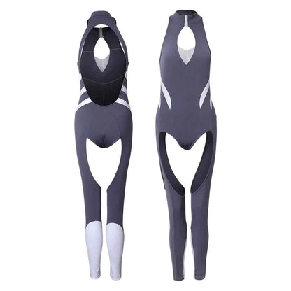 Anime Style the Grey Shark Jumpsuit Yoga Pants Full Body Sexy Fitness Active Wear
