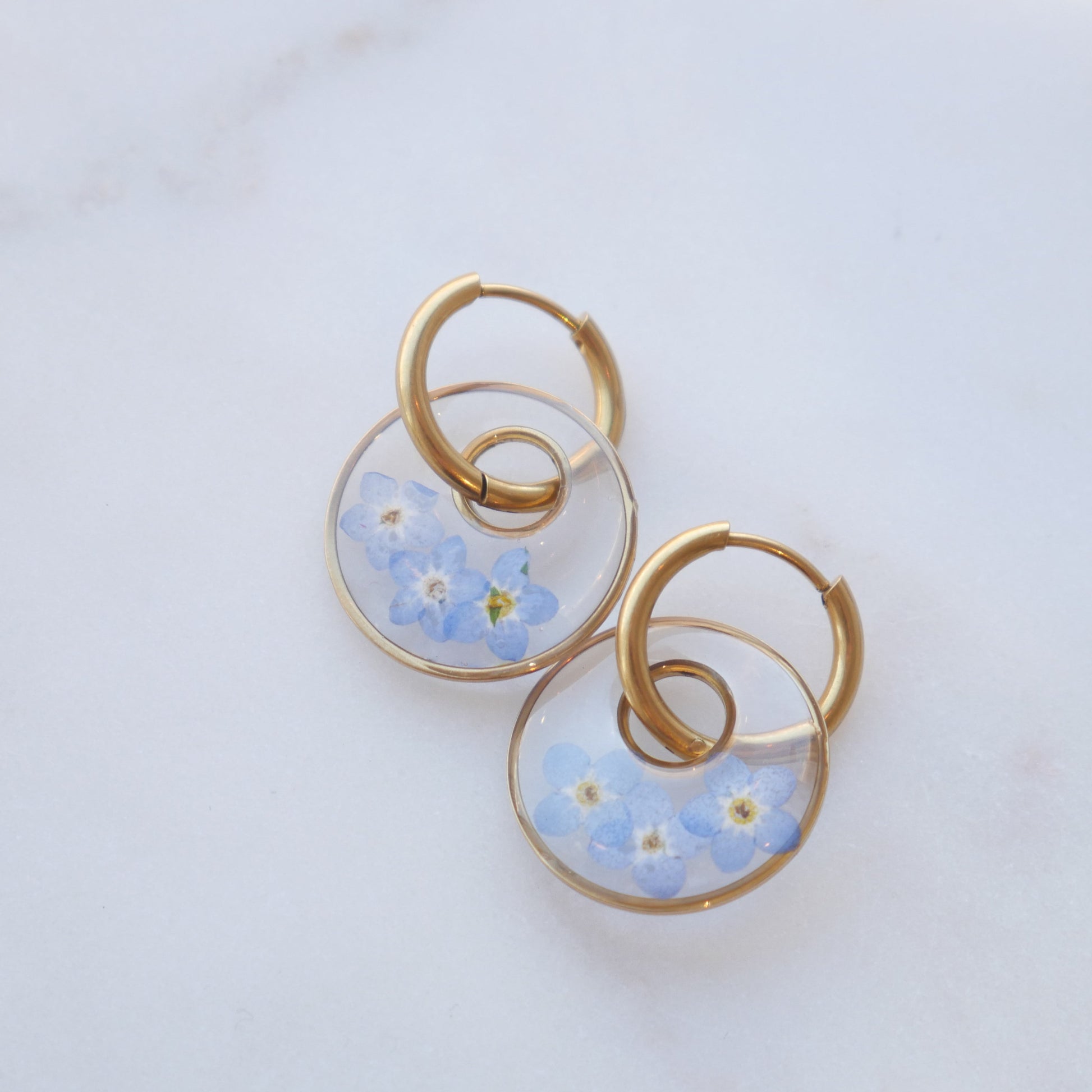 Boucles d'oreilles Dona - Myosotis