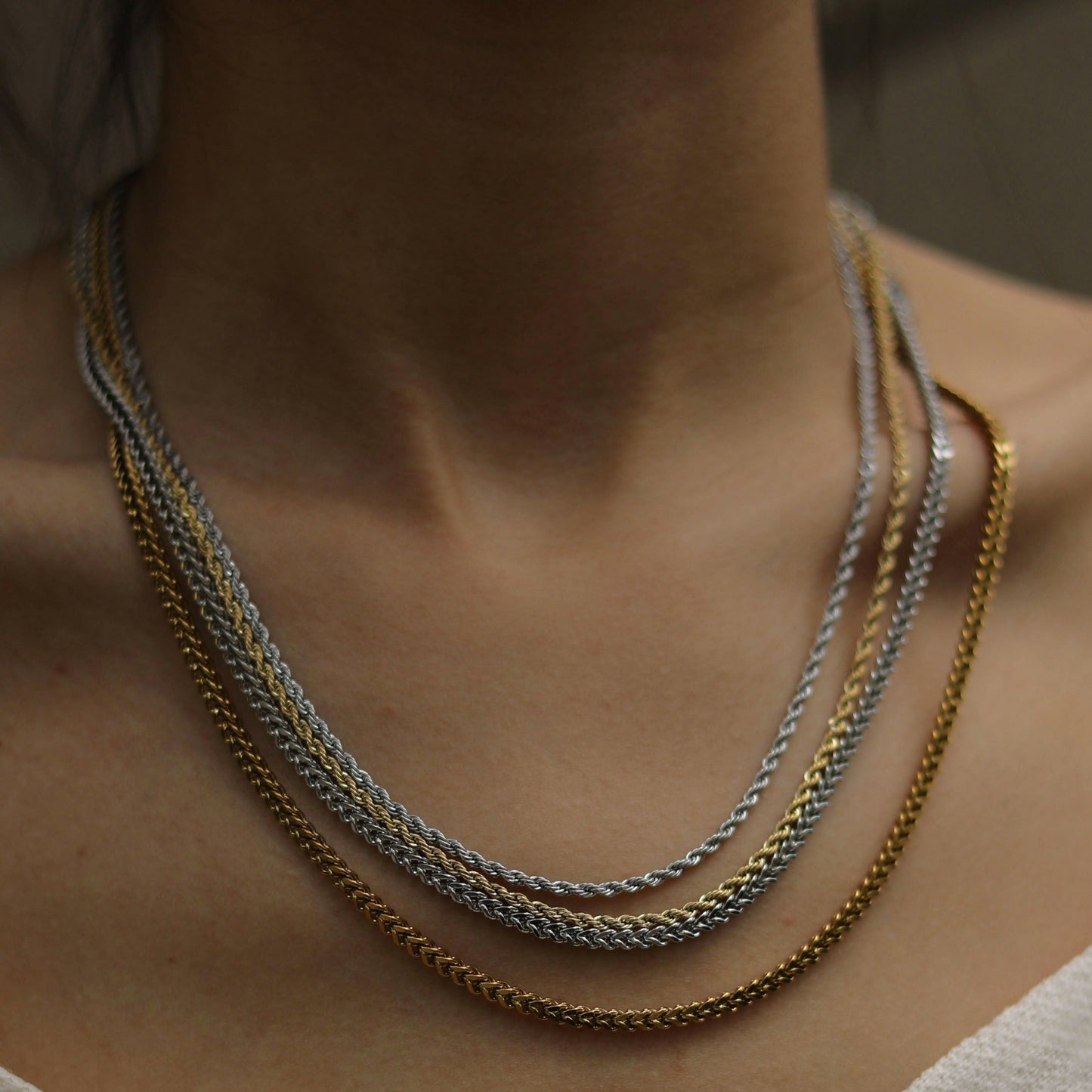 FARAH 18": Cuban Link Silver Chain Necklace (for Men & Women)