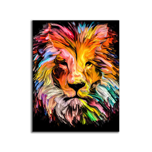 Leinwand Löwenkopf Multicolor-Wanddeko