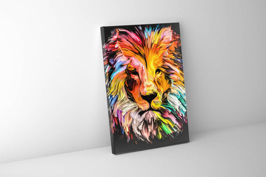 Leinwand Löwenkopf Multicolor-Wanddeko