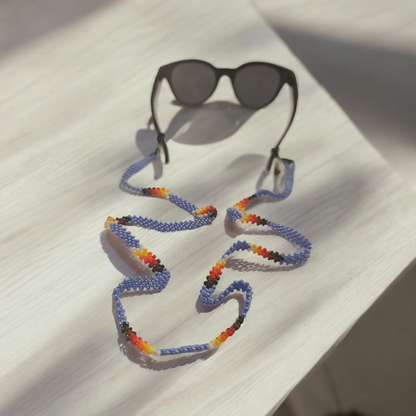 Artisan Handwoven Glasses Chain (Purple)