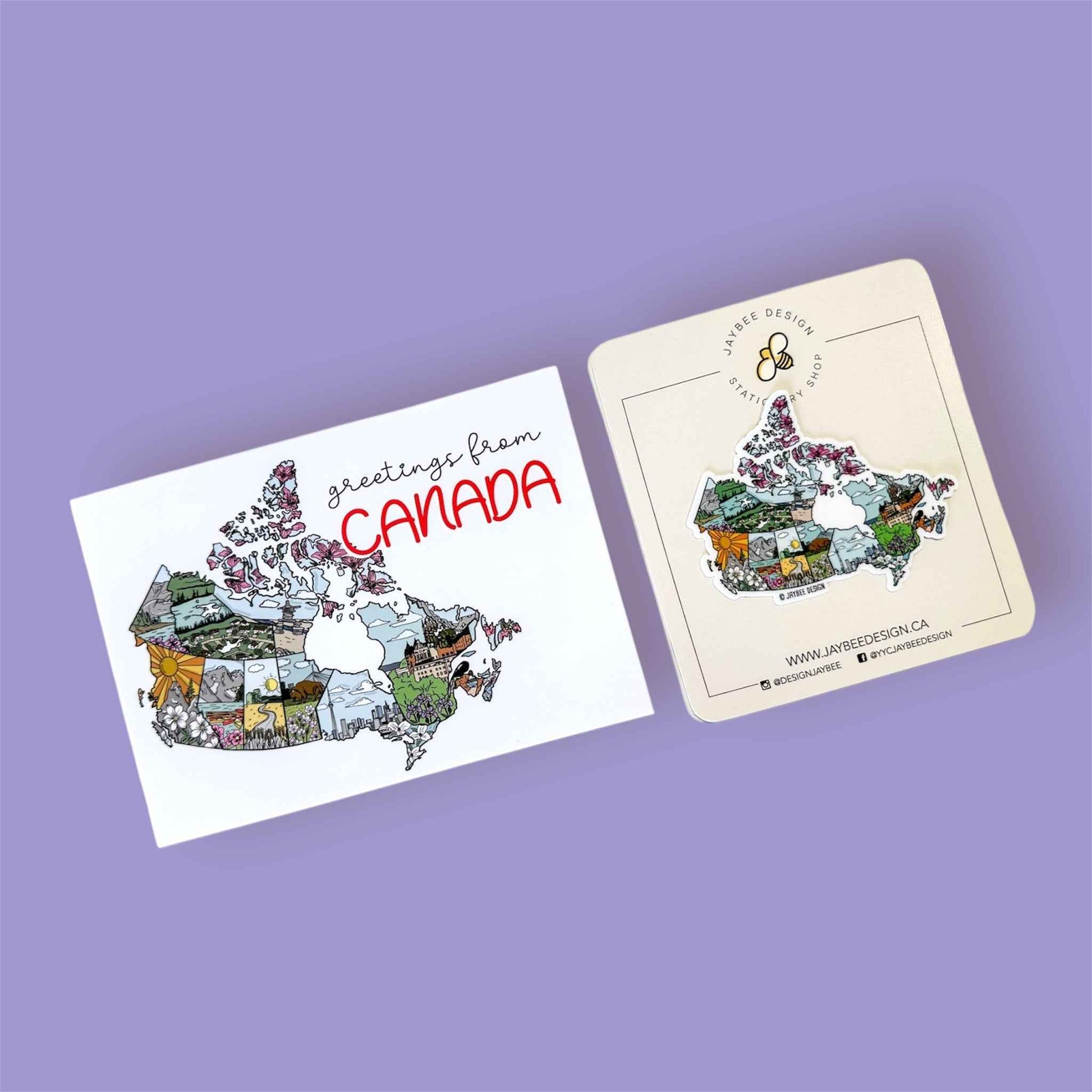 Greetings From Canada (Illustrated) Postcard