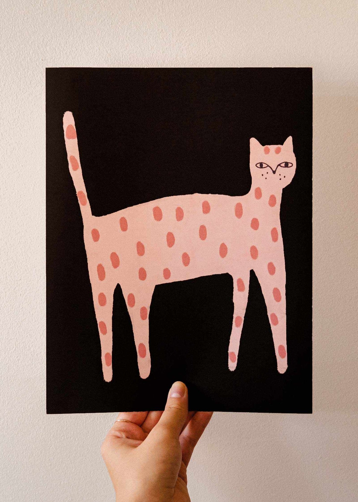 Verspieltes Katzen-Kunstdruck