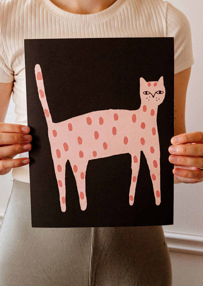 Verspieltes Katzen-Kunstdruck