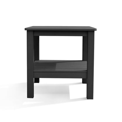 Polymer Outdoor End Table with Shelf - AURABAGS SHOP