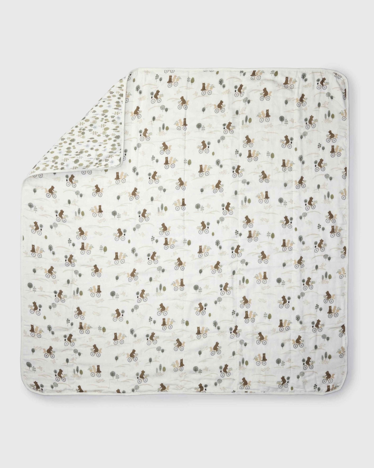 Muslin Quilt - Bears on Bikes