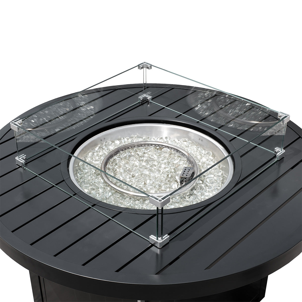 Aluminum Propane 42" Round Outdoor Fire Pit Table - AURABAGS SHOP