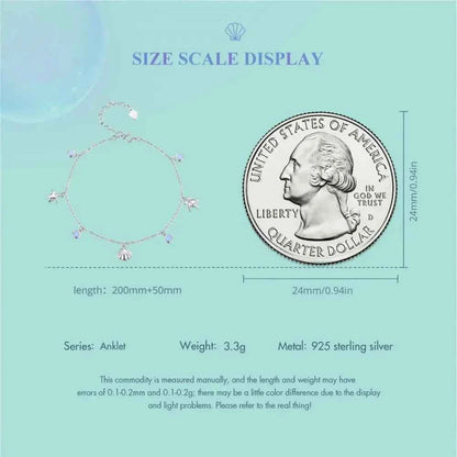 The Tropical Opal Sea Star & Shell Anklet