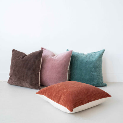 VELVET - RIBBED RUST