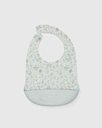 Silicone Bib Printed - Hedgehog Forest