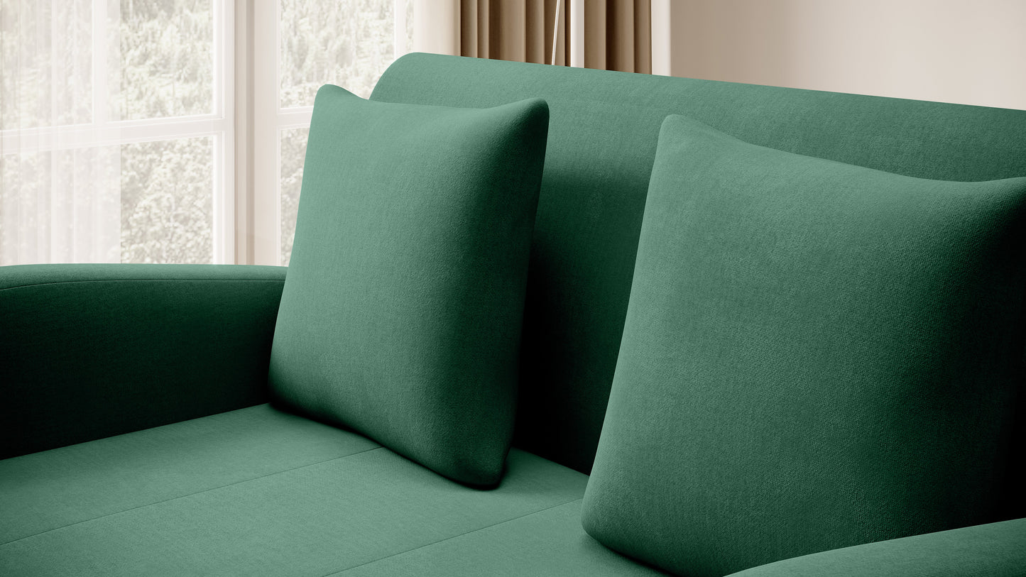 Ario Condo Style 2 Seater Storage Sleeper Sofa - Green