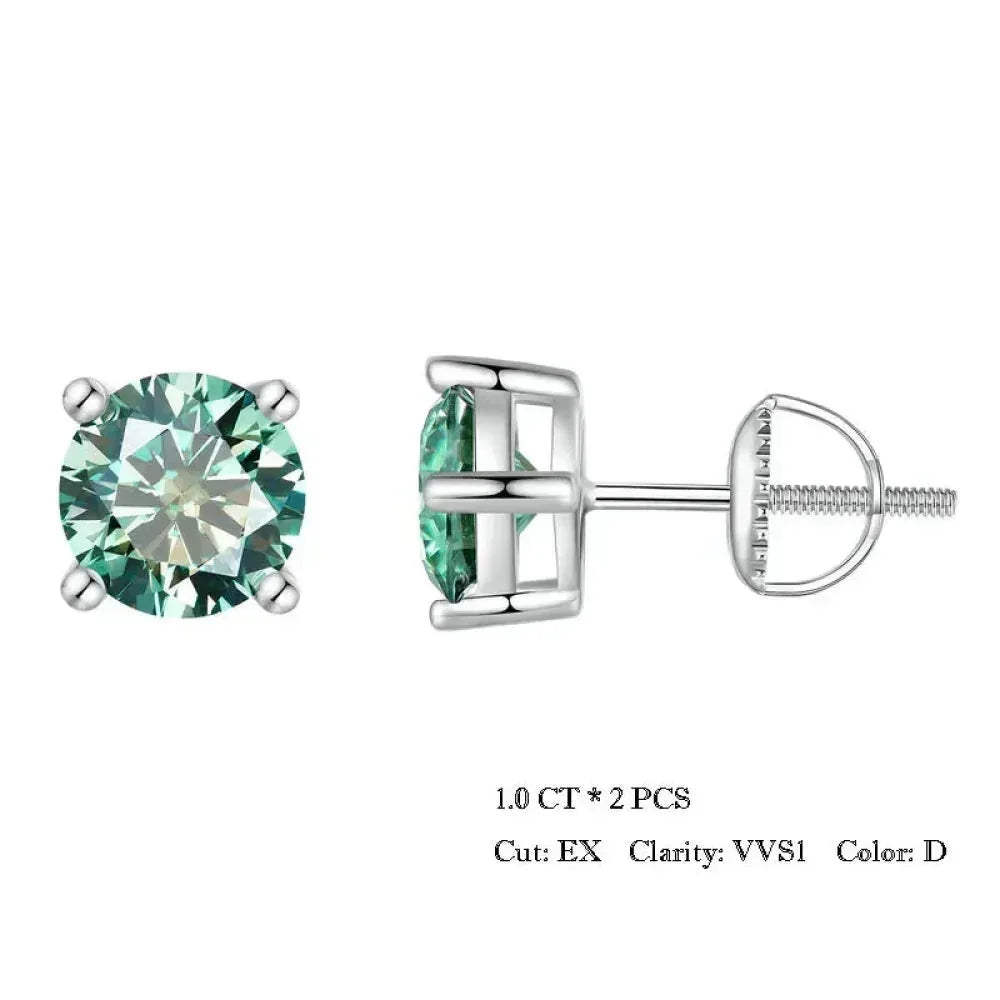 Breathtaking Moissanite Heart Stud Earrings | 925 Sterling Silver