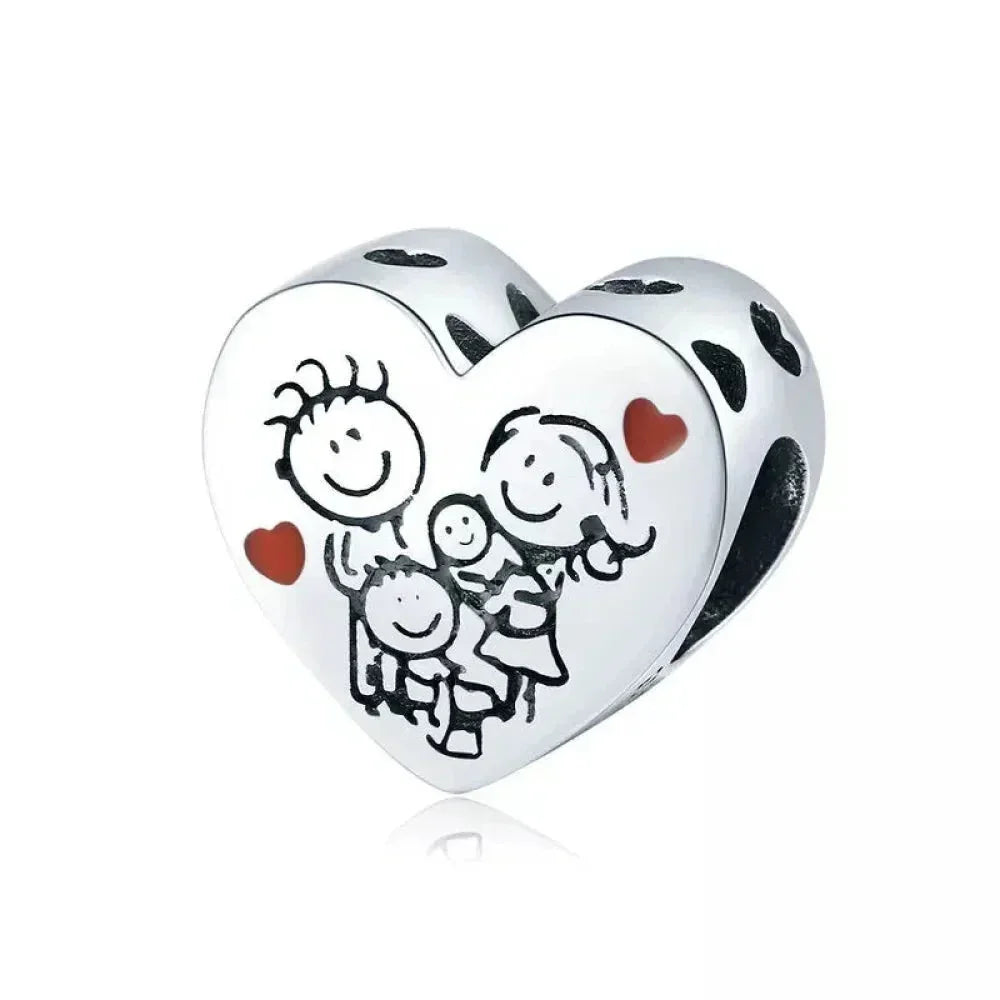 925 Sterling Silver Maternal Love Charm Diy - Touching Baby Feet Pendant For Bracelet