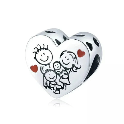 925 Sterling Silver Maternal Love Charm Diy - Touching Baby Feet Pendant For Bracelet