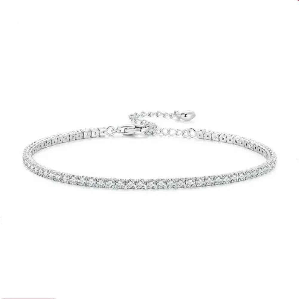925 Sterling Silver CZ Tennis Bracelet