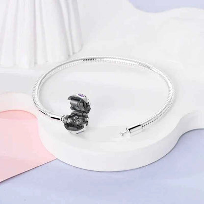 Sterling Silver Snake Chain Bracelet with Floral Clasp