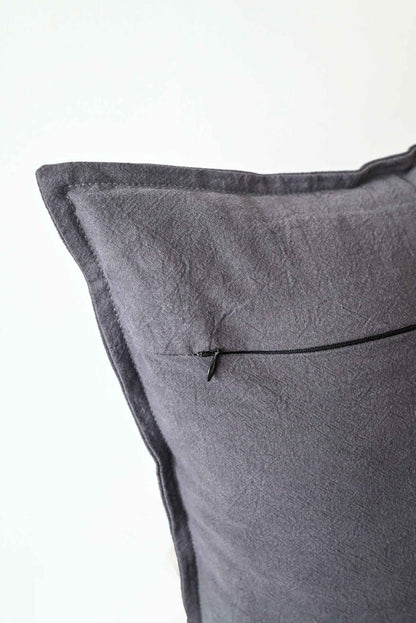 Cotton/ Linen Pillow Cover - Grey - 18" x 18"