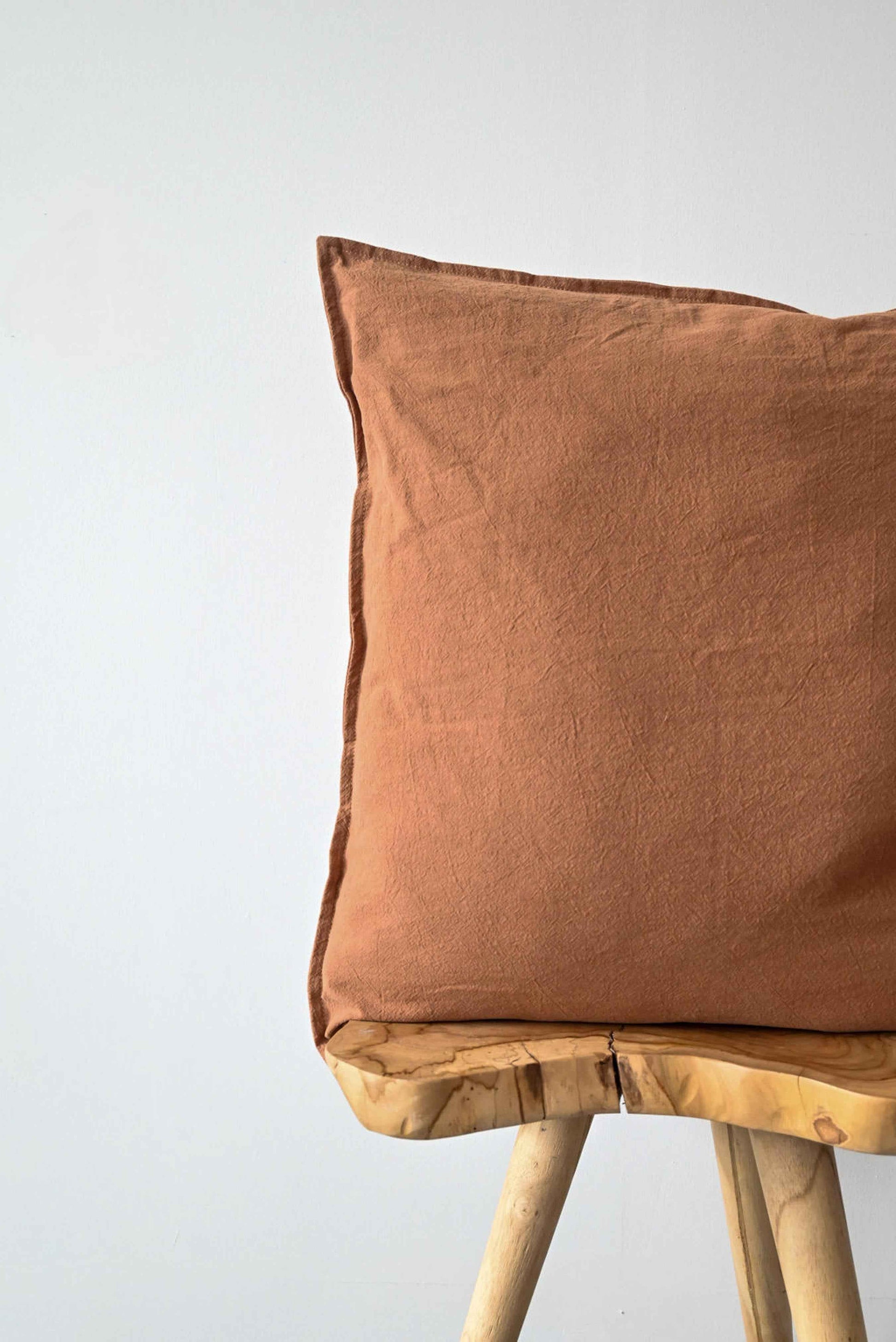 COTTON/ LINEN - RUST
