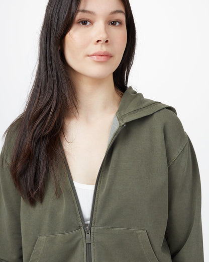 French-Terry-Kapuzenjacke mit Reißverschluss