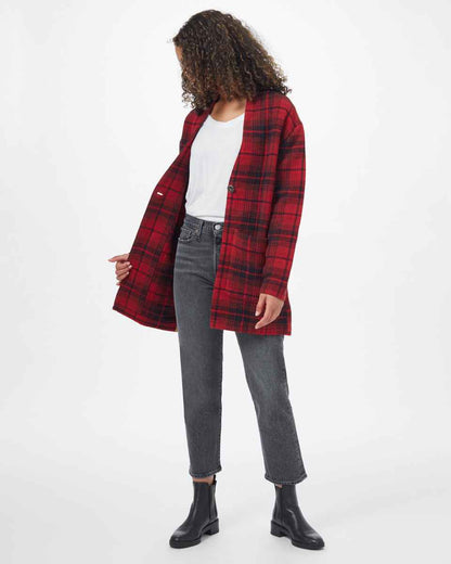 Flannel Cocoon Cardigan