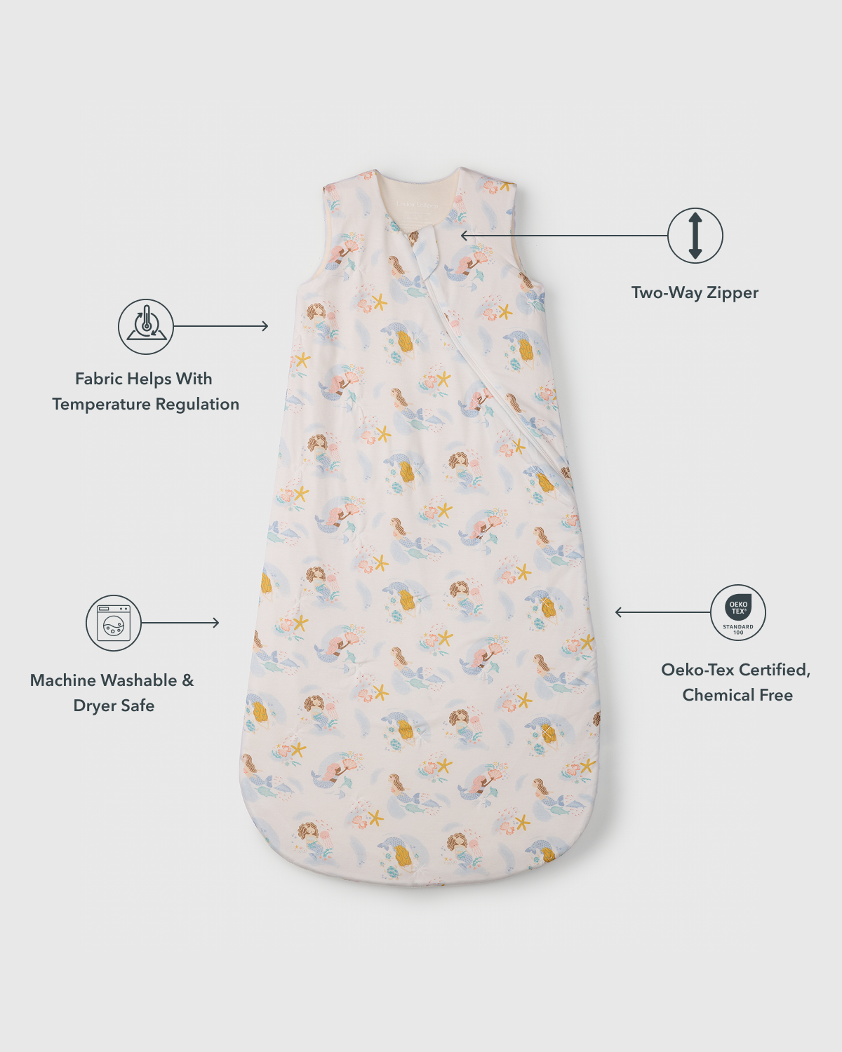Baby Sleep Sack TENCEL™ 1.0 TOG - Mermaids
