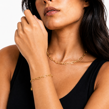 TIKI Gold: Dailywear Essential Mini Paper-Clip Chain Bracelet