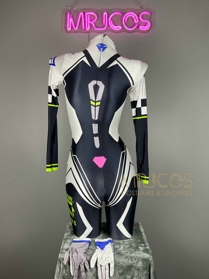 Anime Sci-fi Spandex Swimwear Cosplay Bodysuit Race Queen Costume Zentai