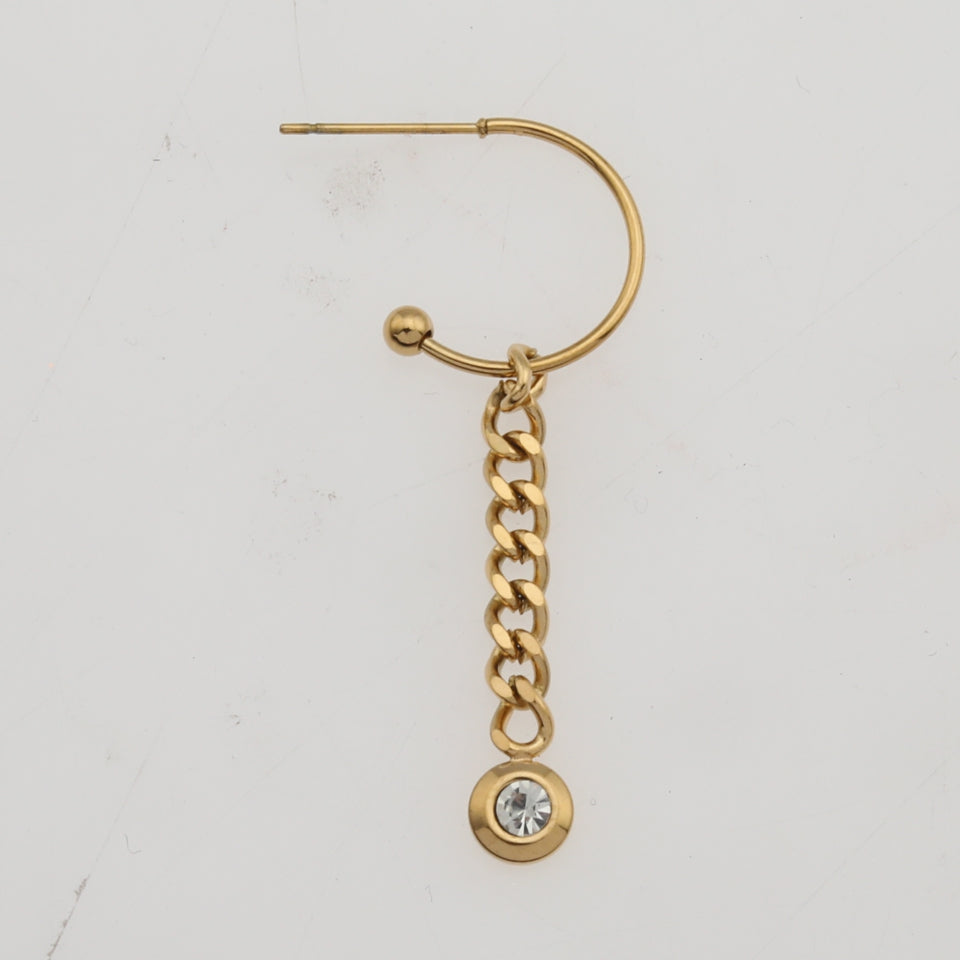 ZENDA Cuban Link Chain Drop Earrings
