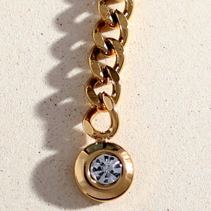 ZENDA Cuban Link Chain Drop Earrings