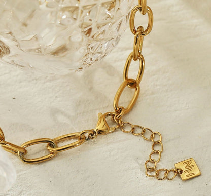 ZOIE: Duo Chain Link Statement Necklace