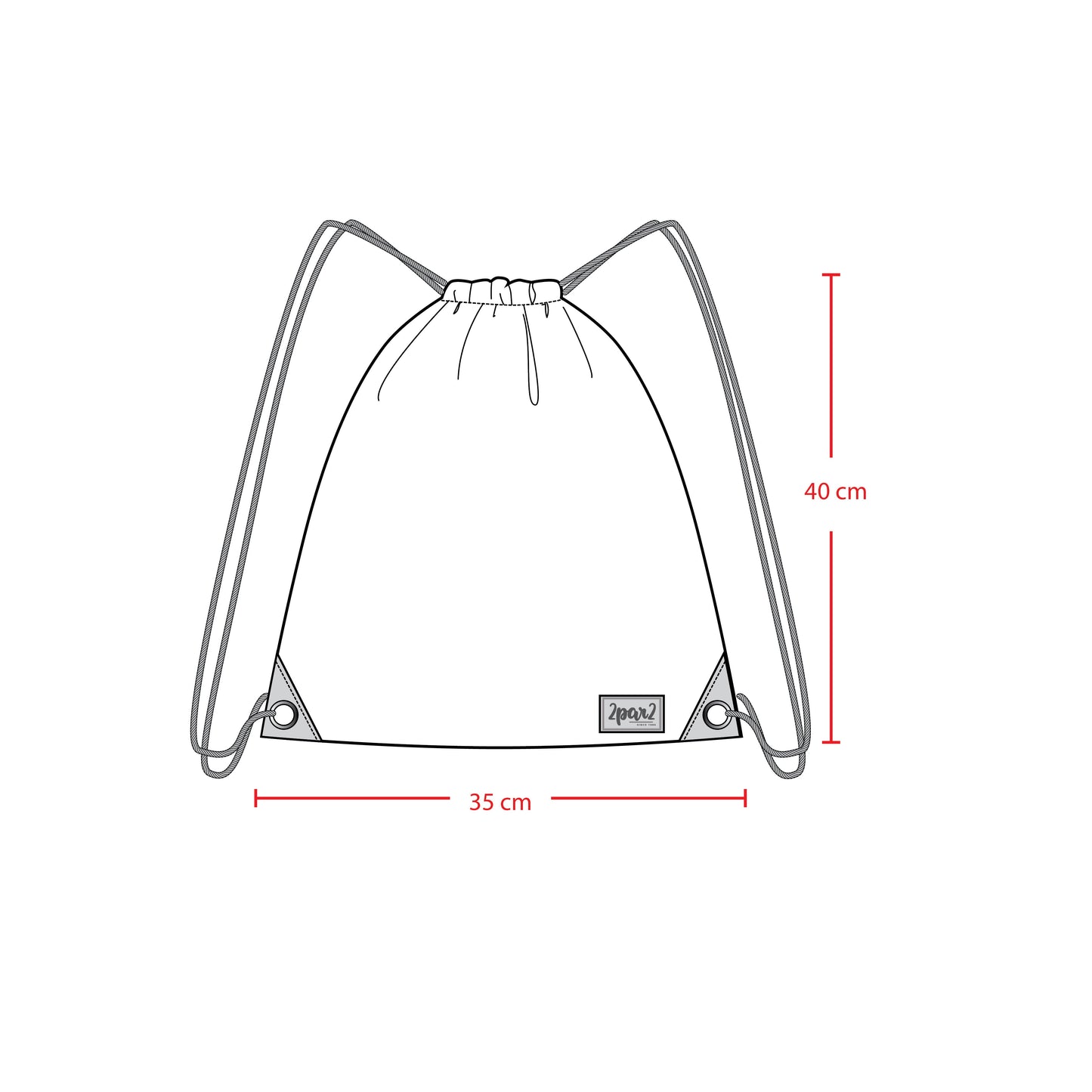 Drawstring Bag Black Printed Gummy Bears