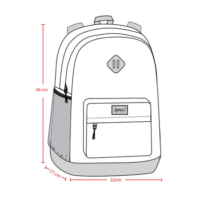 Kids Backpack Blue Checkered Print