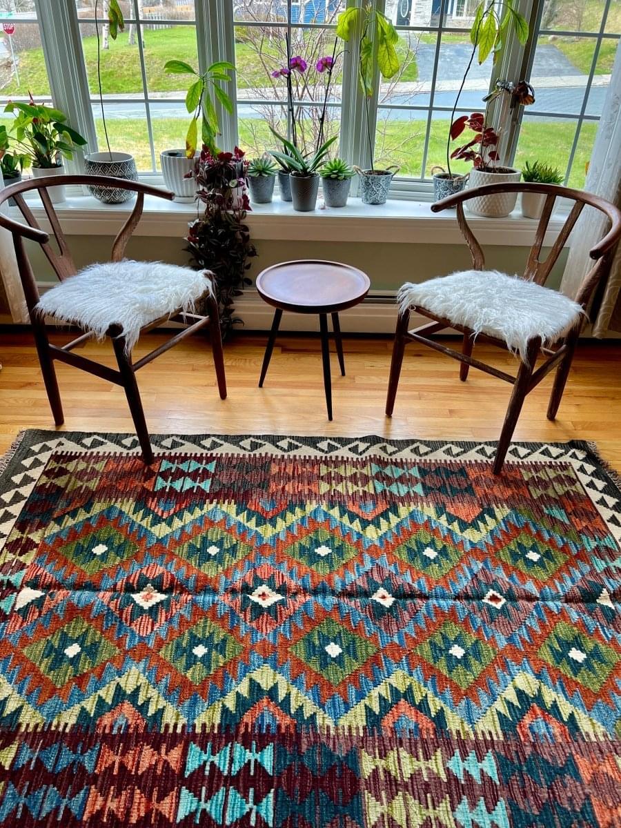 Afghan Maimana Kelim Teppich | 196 cm x 137 cm