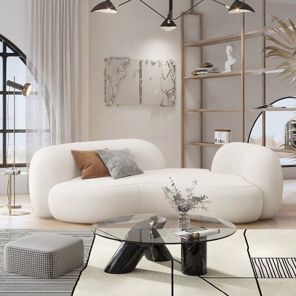 Albi Curved Fabric Sofa
