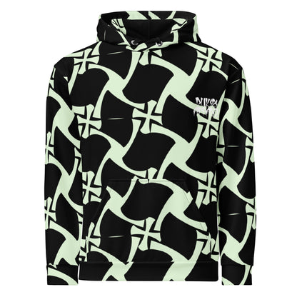 Allover Black Panache Premium Hoodie- Crusader