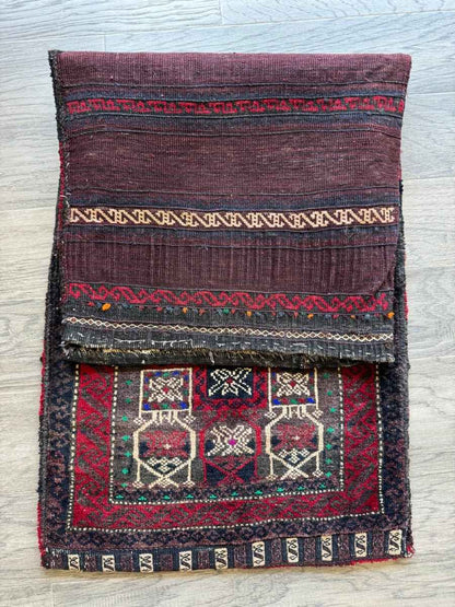 Antique Baluch Saddlebag | 1' 8" x 3' 9"