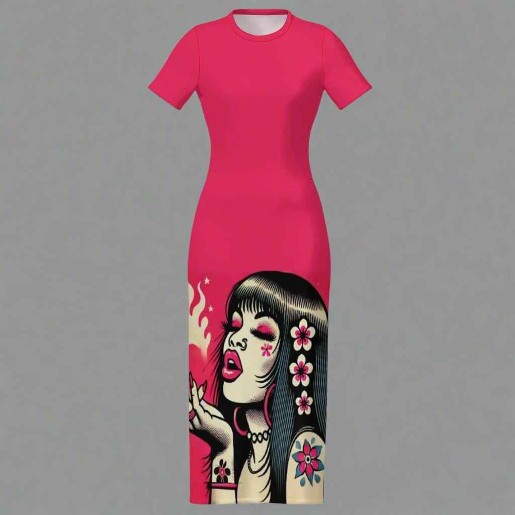 Pink Diesel midi bodycon dress