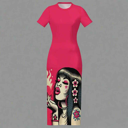 Pink Diesel midi bodycon dress