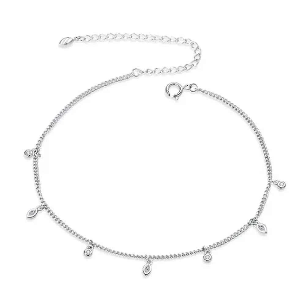 The Minimalist 925 Sterling Silver Tassel Anklet
