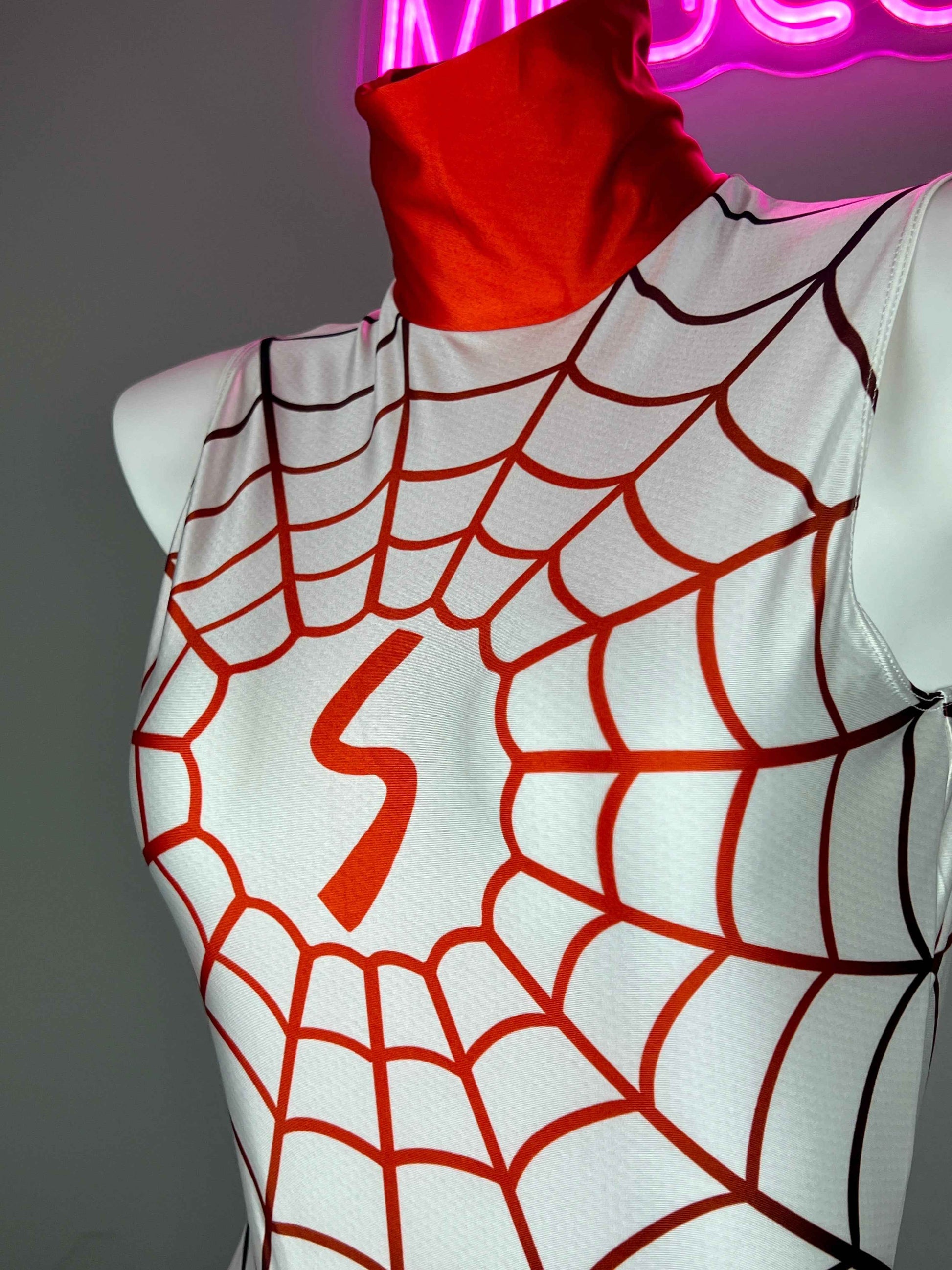 Woman Super Hero Spandex Open Crotch Cosplay Bodysuit Sexy Lingerie