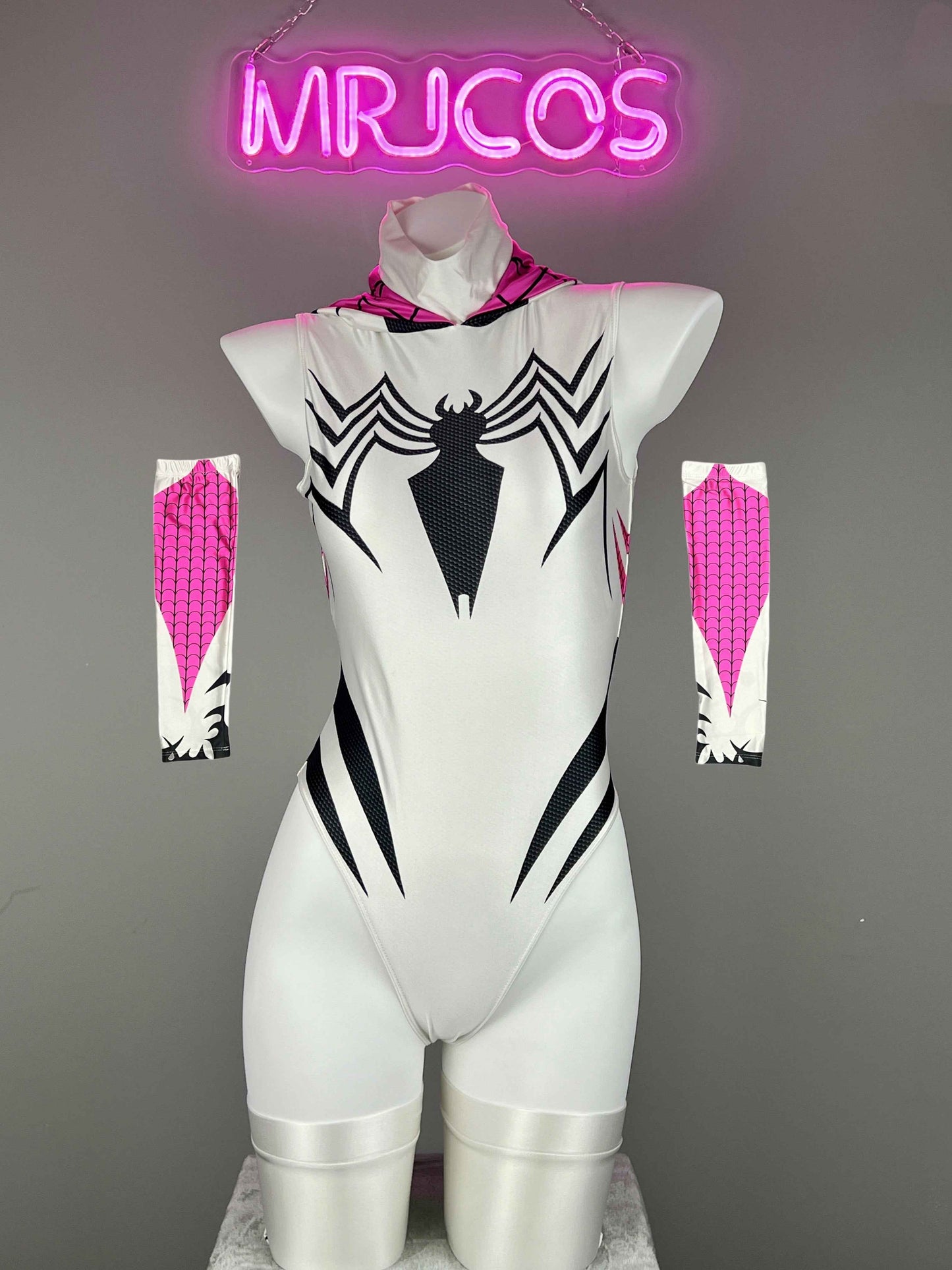 Woman Super Hero Spandex Open Crotch Cosplay Bodysuit Sexy Lingerie