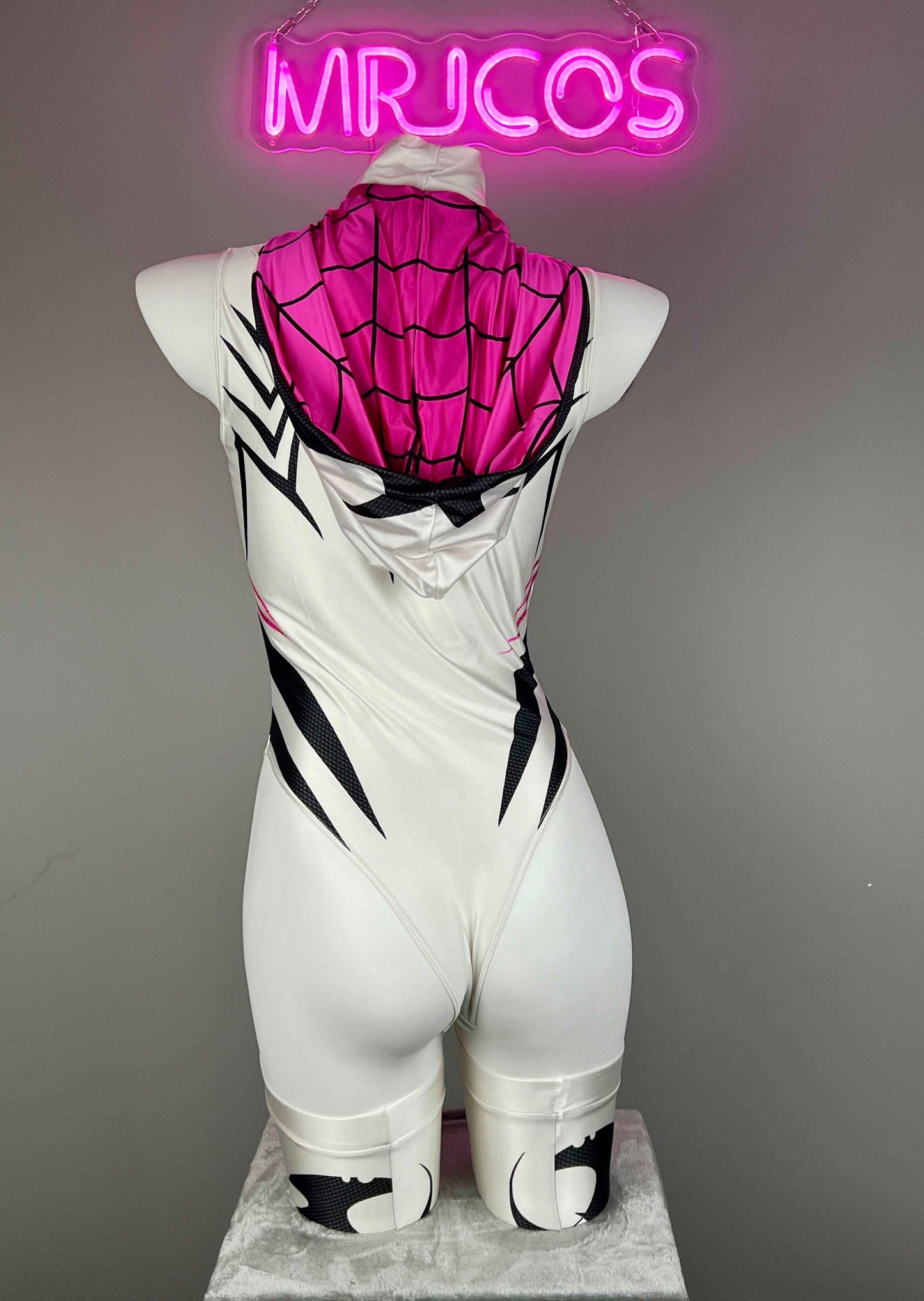 Woman Super Hero Spandex Open Crotch Cosplay Bodysuit Sexy Lingerie